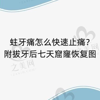 蛀牙痛怎么快速止痛?附拔牙后七天窟窿恢复图