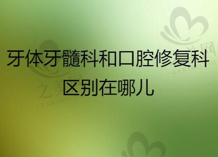牙体牙髓科和口腔修复科区别在哪儿?检查假牙挂哪个科
