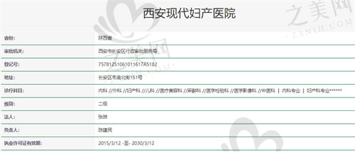 西安现代妇产医院资质
