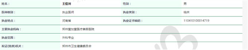 王俊河医生资质