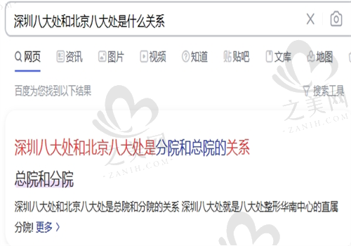 深圳八大处和北京八大处是分院与总院关系,共享资质也同属正规国有医院