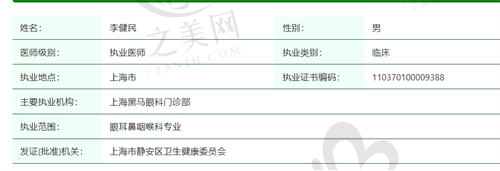 上海黑马眼科李健民医生资质.png