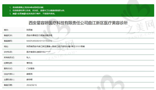 西安星容妍医疗美容医院资质