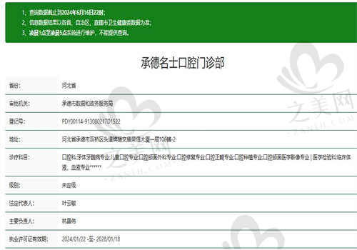 承德名士口腔医院正规吗