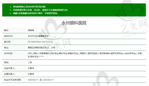永州眼科医院正规吗