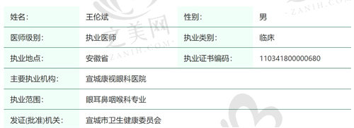 宣城康视眼科医院王伦斌医生怎么样