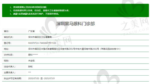 深圳黑马眼科门诊部正规吗