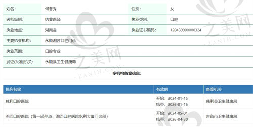 湘西口腔医院何春秀医生怎么样